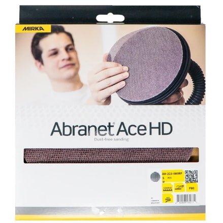 Mirka Abranet Ace HD 9" Sanding Discs, Retail Packs, AH-223-RP Series, 3