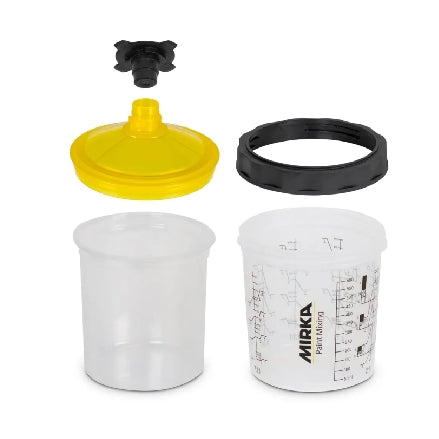 Mirka Paint Cup System Complete Kit with 190µm Filter Lid Collection