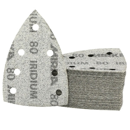 Mirka Iridium 4" x 6" x 6" Delta Mutli-Hole Sanding Triangles, 24-620 Series, 2