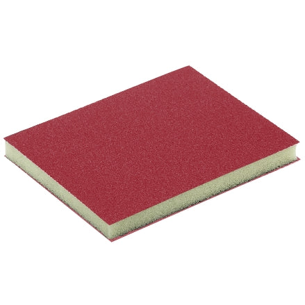 Mirka Sponge Hand Sanding Pads, 2-Sided, Red, 250/Box, 1356-180B