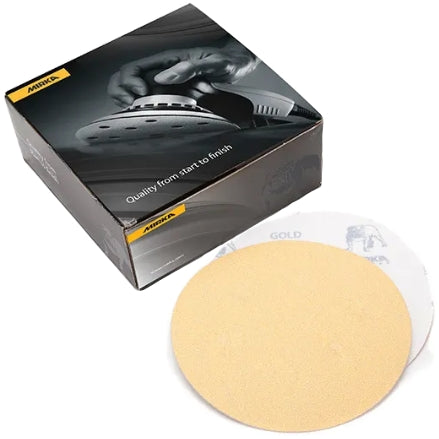 Mirka Gold 6" Solid PSA Sanding Discs, 23-341 Series
