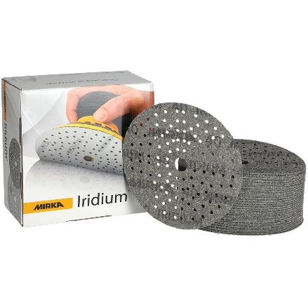 Mirka Iridium 6" 121-Hole Grip Sanding Discs, 24-6MH Series