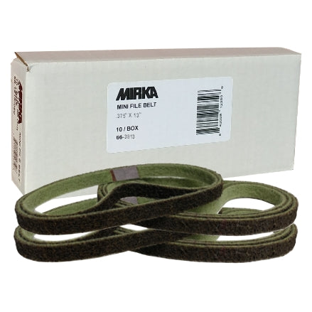 Mirka CER 0.375" x 13" Ceramic Mini File Belts, Non-Woven SCM, 66-3813 Series, 2