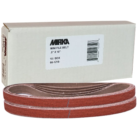 Mirka CER 0.5" x 18" Ceramic Mini File Belts, 66-1218 Series, 2