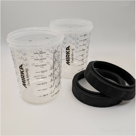 Mirka Paint Cup System Outer Cup with Collar 2-Pack, 180ml