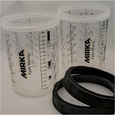 Mirka Paint Cup System Outer Cup with Collar 2-Pack, 850ml