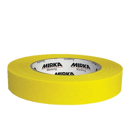 Mirka Masking Tape Yellow Line, 1" x 180', 36 Rolls, 9191252401, 2