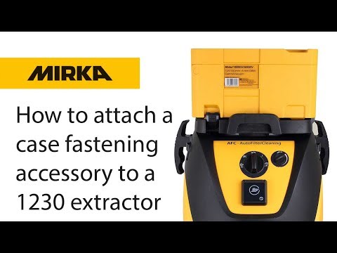 Mirka Video - How to attached a case fastening accessory to the 1230 Dust Extractor